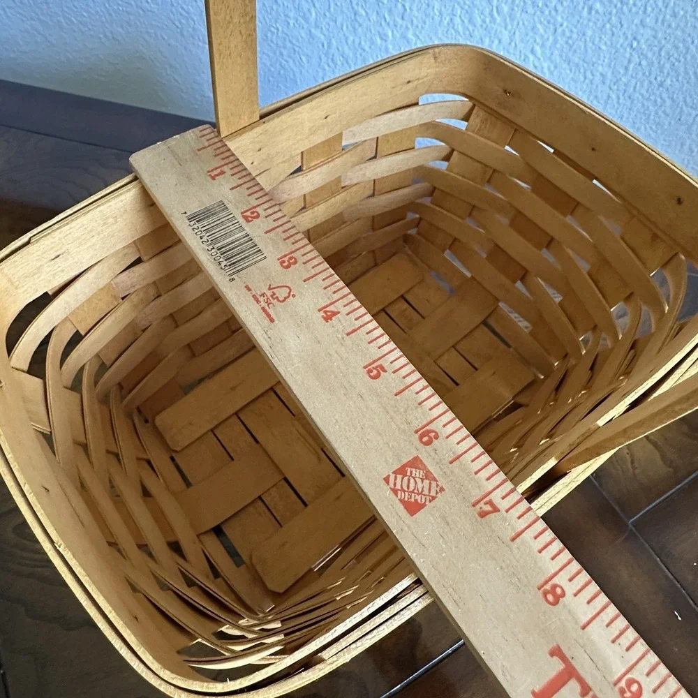 Longaberger 2002 Spring Basket 10.5 Inch Handle American Holly Tree‎ Liner New